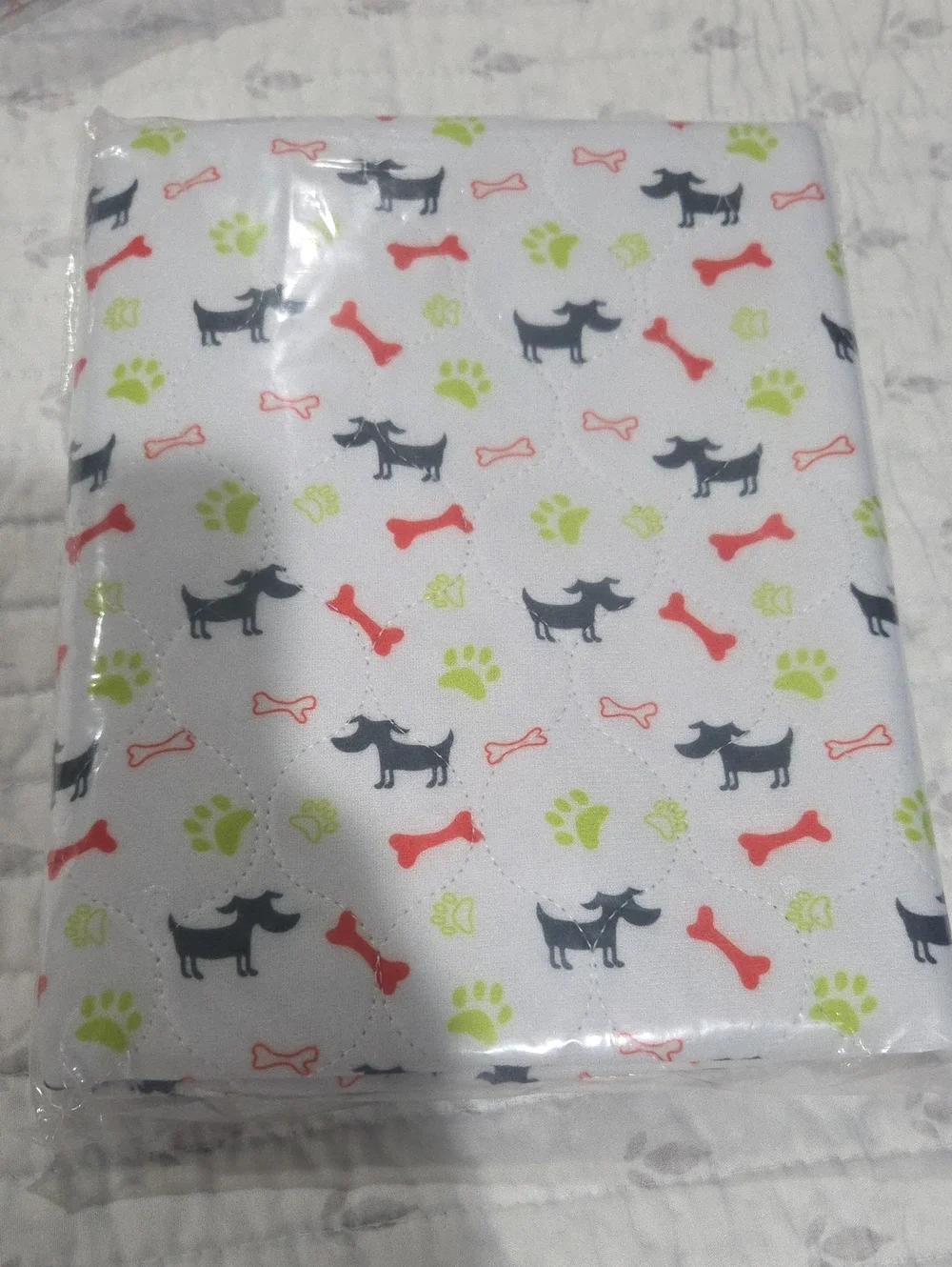 🐶3 New Washable, Reusable Puppy Pee Mats With A Cute Dog, Bone, Paw Print Motif